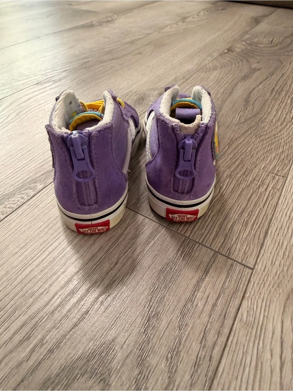Vans Kids' Purple High-Top Sneakers with Yellow Laces - Lisa Simpson